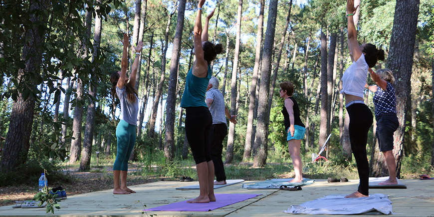 Yoga y bien estar - camping Blue Océan