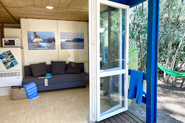 Hébergement Chalet Tahiti - camping Blue Océan