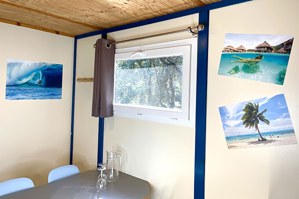 Hébergement Chalet Tahiti - camping Blue Océan